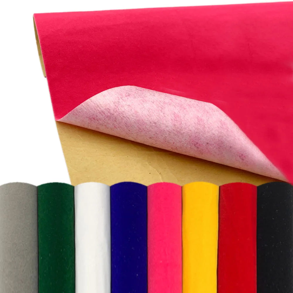 Fabric Adhesive Velvet Sheets with Sticky Glue Back for Art Craft Jewelry Box Liner Furniture Protector Pads Water Resistant 