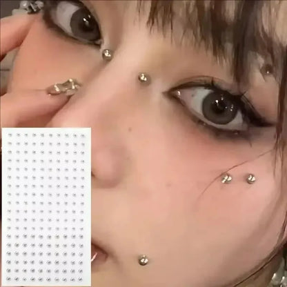 180pcs Non Piercing Lip Nails Sticker Selfadhesive Waterproof Reusable Fake Lip Nail Eyebrow Nose Ring Body Belly Button Jewe
