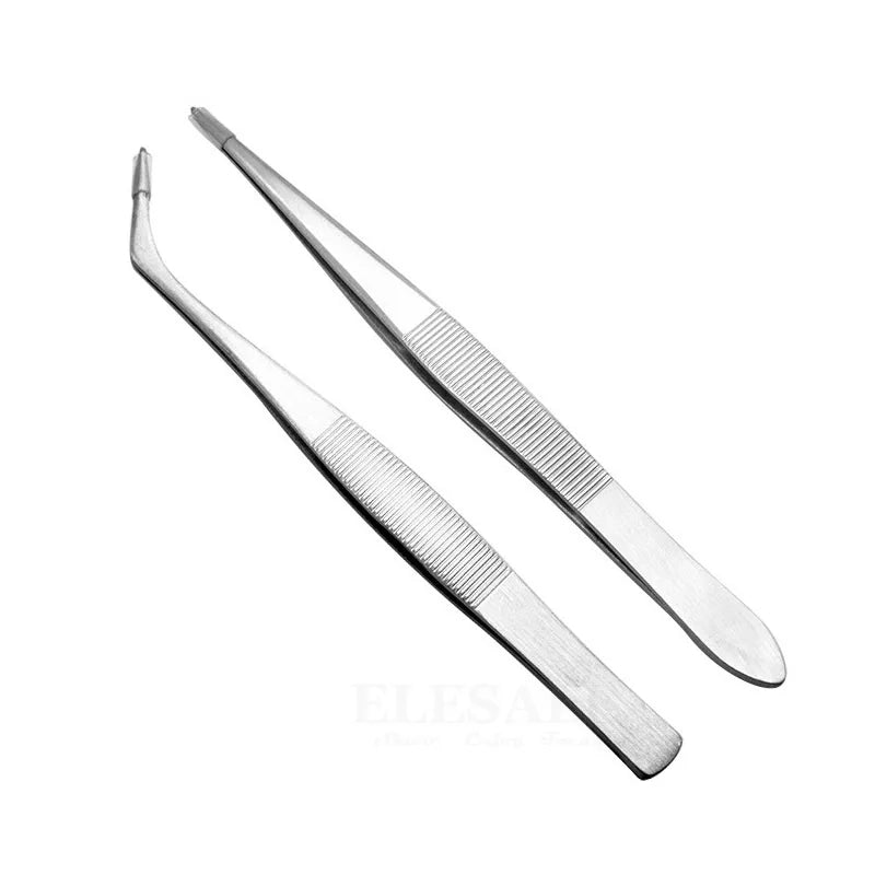 Stainless Steel Tweezers Grip Small Things For Makeup Eyebow Cut First Aid Kits Supplies Hand Craft Phone Repairing