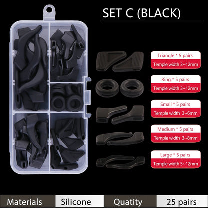Ear Grip Hooks Anti-slip Holder Glasses Sunglasses Silicone Ear Hook Set For Eyeglasses Eyewear Accessories