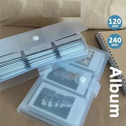 120/240 Slot Card Holder Photo Album Business Card Book Star Chasing Business Three Inch Transparent Card Bag