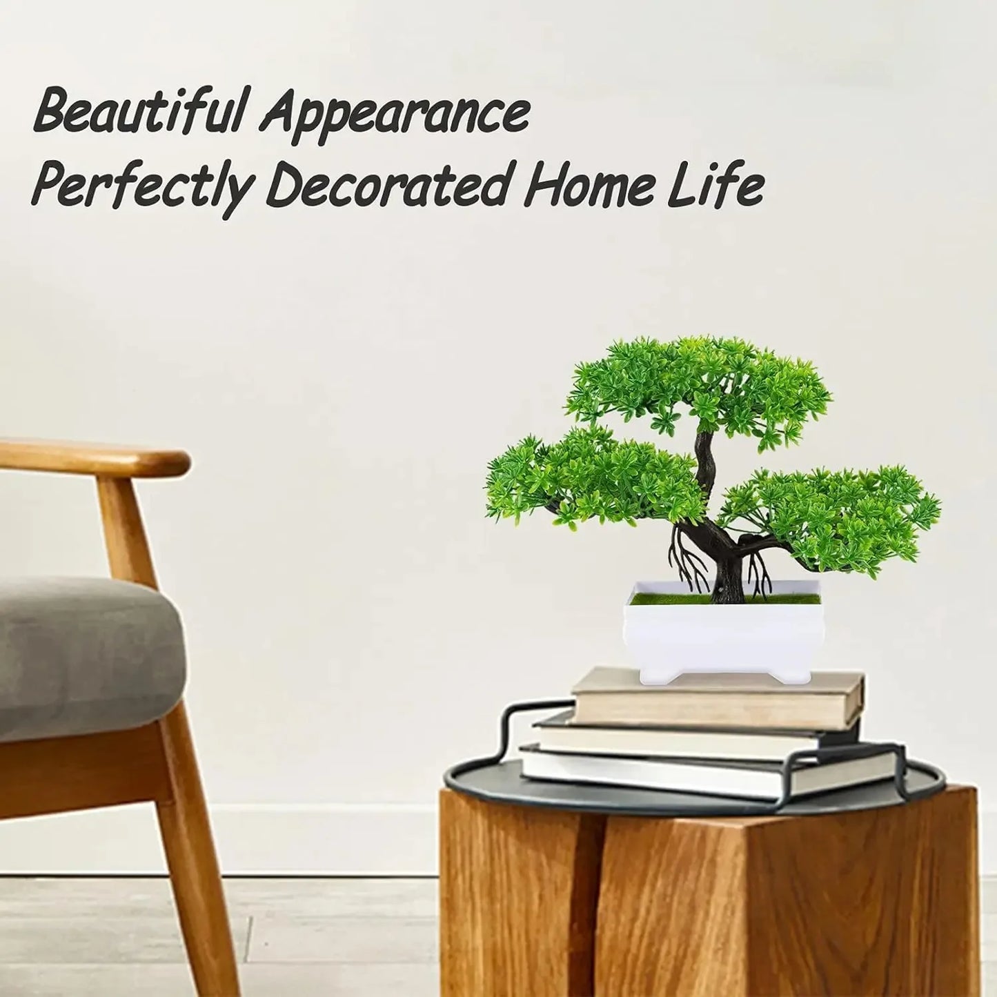 Artificial Plants Bonsai Simulated Tree Potted Fake Flowers Table Porch Potted Ornaments Home Wedding Decor Housewarming Gift