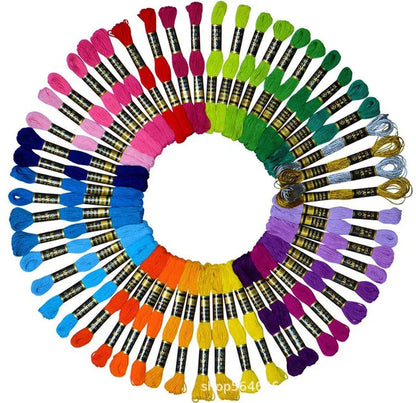 50/100/150/200/447Pcs Multicolor Embroidery Thread Cross Stitch Floss Threads Cotton Sewing Skeins Skein Kit DIY Sewing Tool 