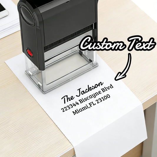 Custom Address Stamp, Return Address Stamps Self Inking Personalized, Customizable Business Stamp, Black Ink Colors, Stamper