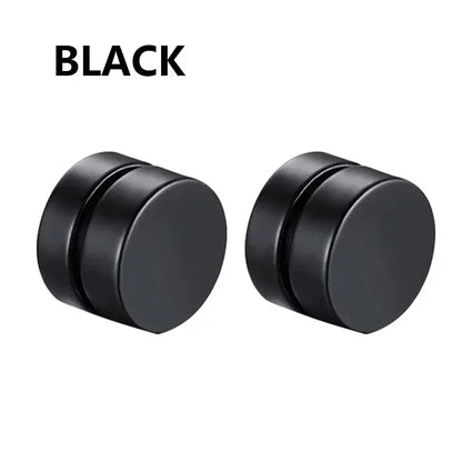 1/3Pairs 6MM Crystal Magnetic No-Pierce Stainless Steel Stud Earrings for Men Punk Zircon Magnet Earrings Non Piercing Jewelr