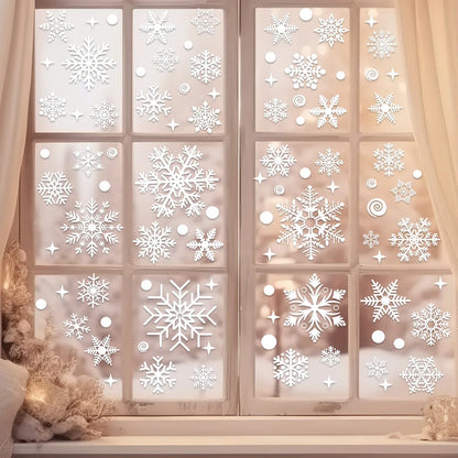 Christmas Snowman Snowflake Santa Claus Wall Sticker New Year Glass Window Decoration Mural Room Home Decor Electrostatic Dec