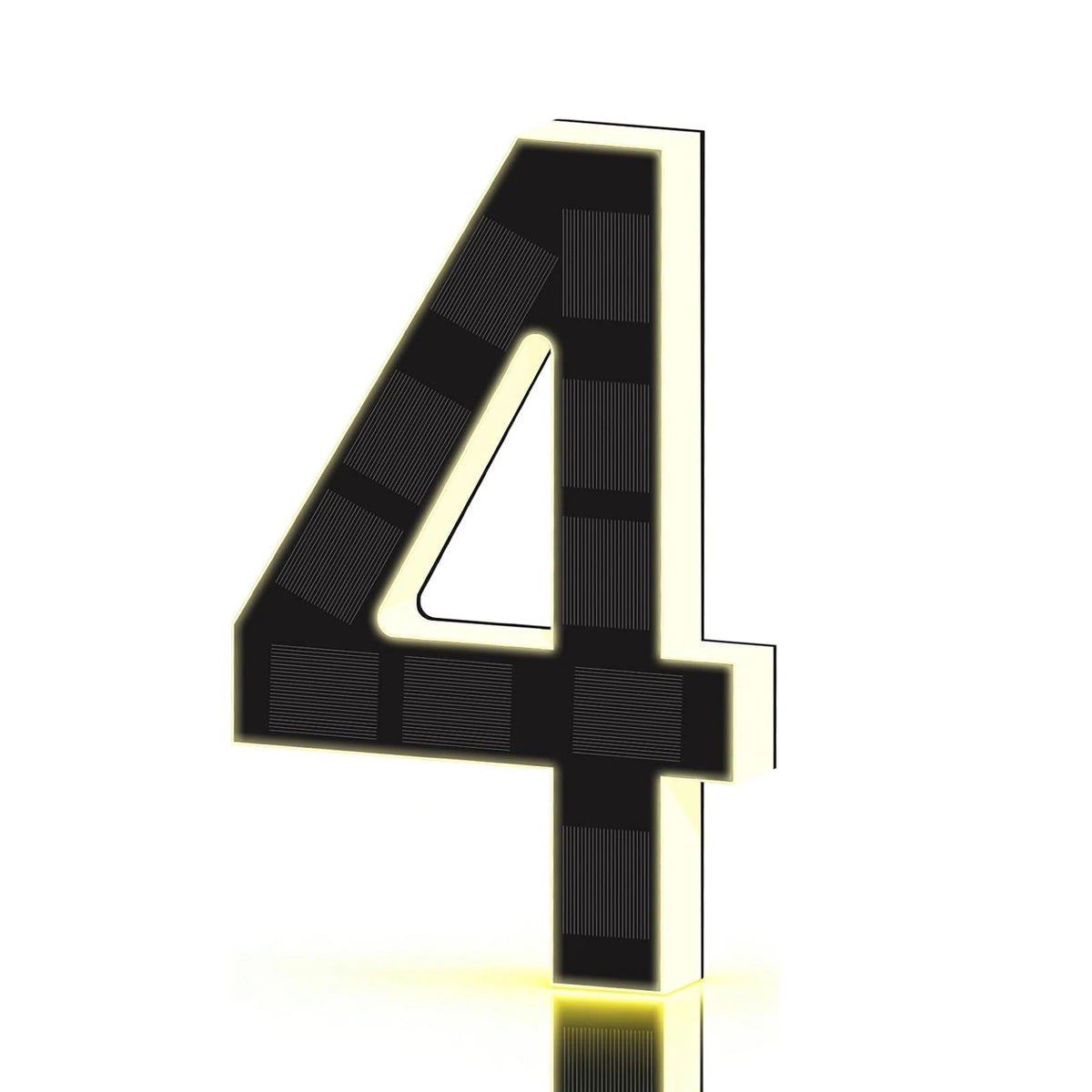 Personalized Solar Powered Address Number Waterproof Modern Address Number for Outside House Light Up Courtyard Hotel Bar - 4