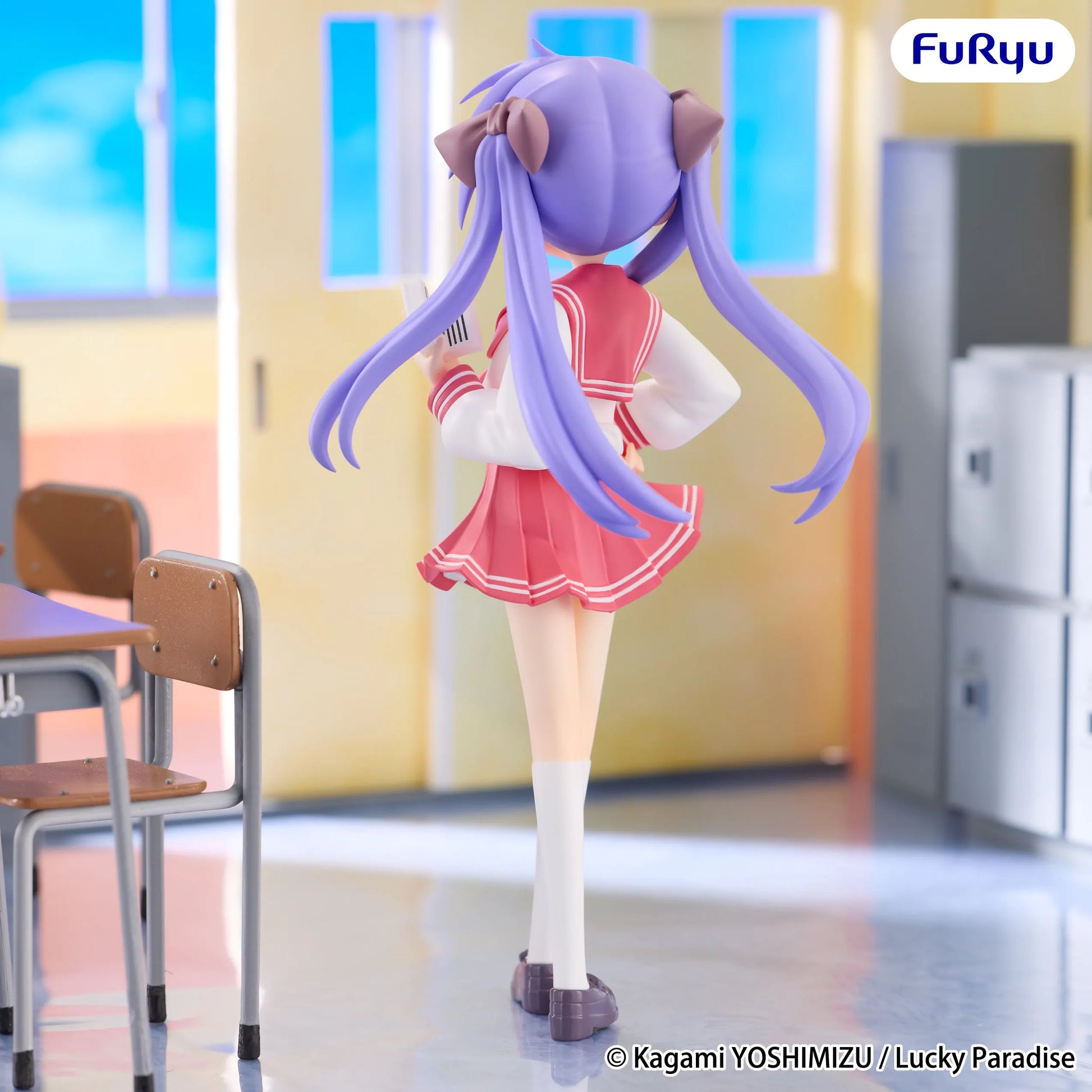 In Stock FuRyu Trio-Try-iT Izumi Konata Hiiragi Kagami Hiiragi Tsukasa Desktop Cute Anime Action Figure Toys Figure Collectio