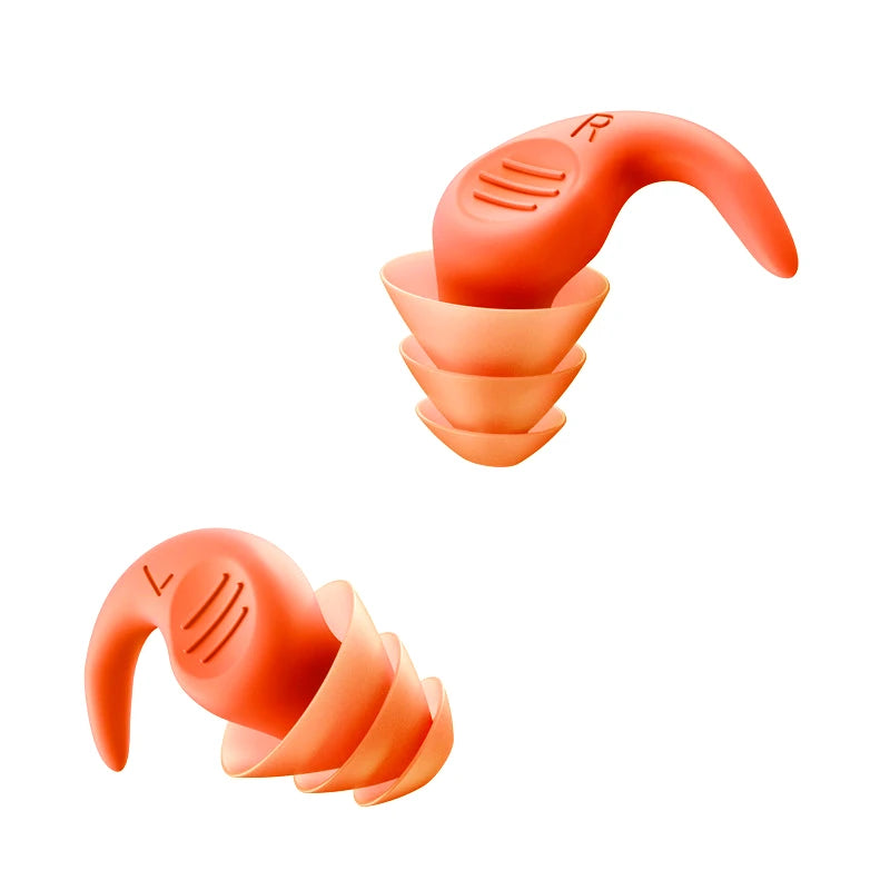 1 Pair Antinoise Earplugs Sound Insulation Ear Protection Earplugs Sleeping Swimming Travel Noise Reduction Waterproof Earplu