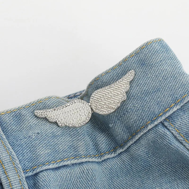 Jeans Button Adjustable Clips for Pant Skirts Waist Tightener Buckle Snap Button Adjuster Butterfly Pin Button Clothing Suppl