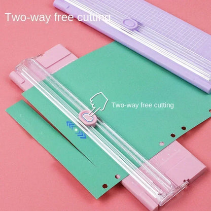 A4 Bidirectional Cutting Paper Cutter with Pull-out Ruler for Photo Trimmers Scrapbook Lightweight Cutting Mat Machine