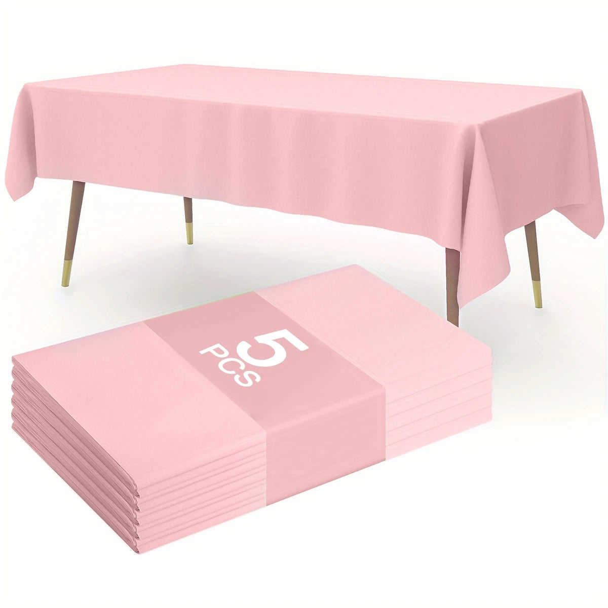 183×137cm Solid Pink Tablecovers Plastic Tablecloth for Wedding Decoration Girls Adult Birthday Party Supplies Table Decor