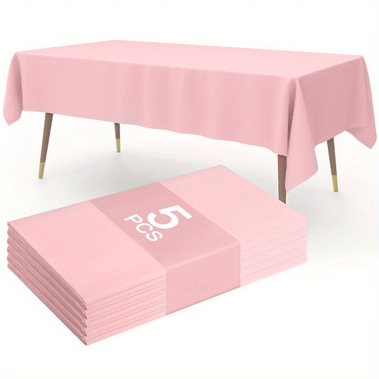 183×137cm Solid Pink Tablecovers Plastic Tablecloth for Wedding Decoration Girls Adult Birthday Party Supplies Table Decor