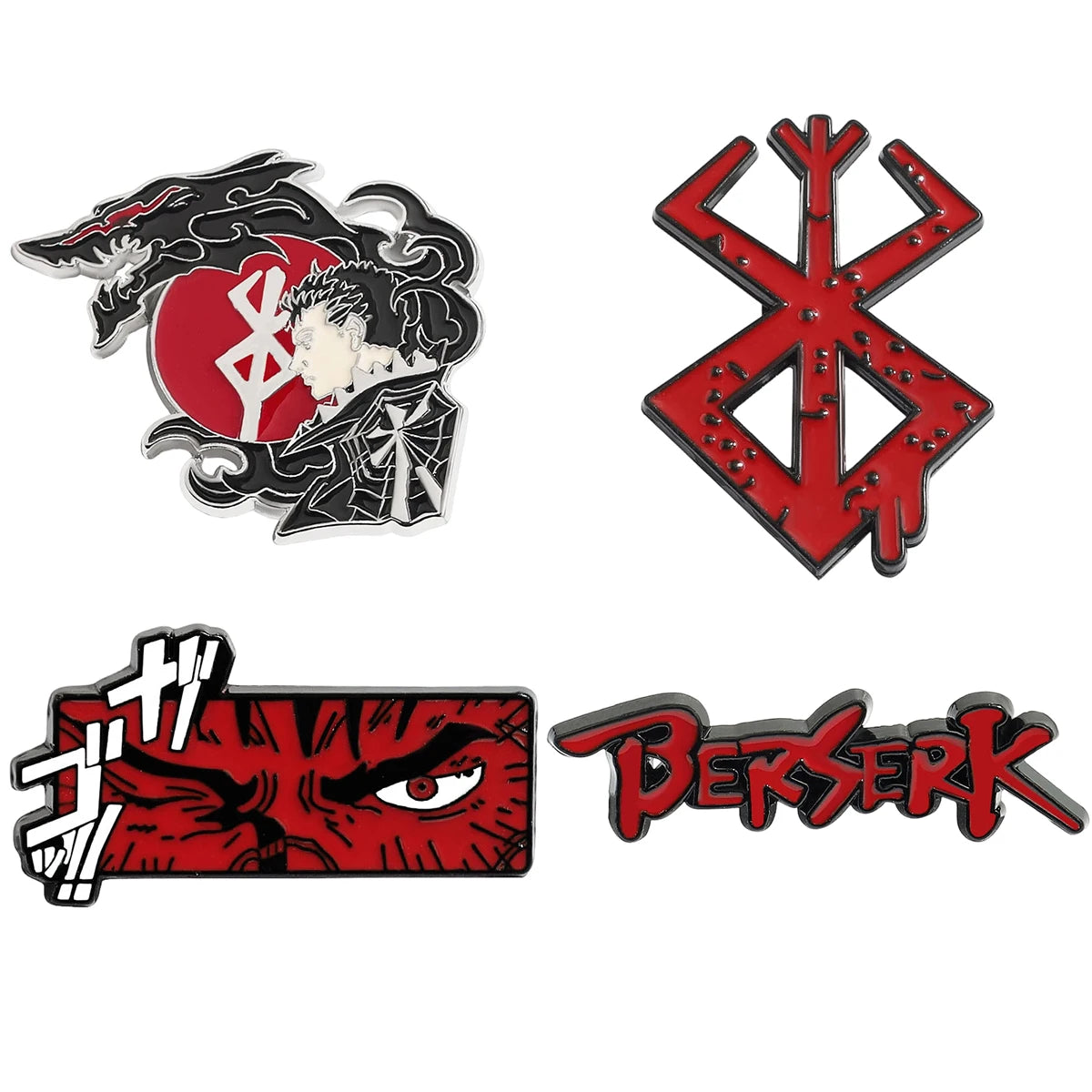 Berserk Beherit Anime Game Red Cartoon Brooch Lapel Pin Backpack Hat Clothing Accessories Badge Jewelry Gift For Friends - se