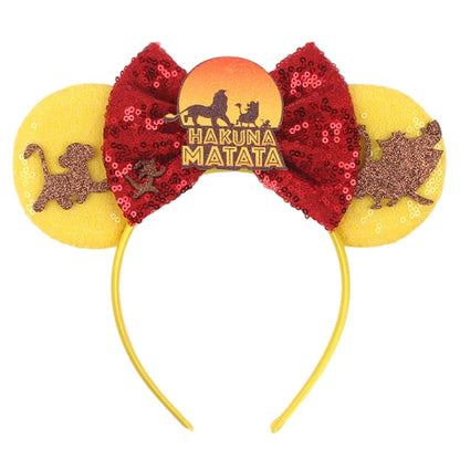 New Christmas Halloween Mouse Ears Headband Cartoon Sequin Bows Headband Birthday Party Princess Cosplay Costume For Women Ad