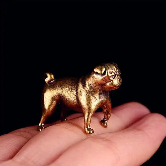 Vintage Brass Dog Figurine - Small Collectible Desk Decor Figurine for Living Room, Office deal for Gift Statues for Home Dec