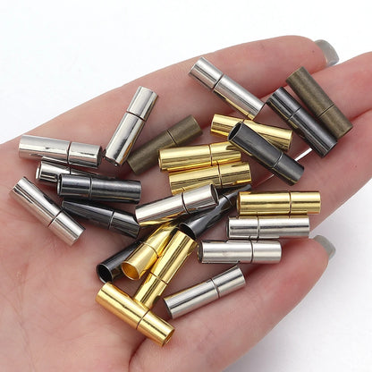 10pcs Leather Cord Ends Caps for Jewelry Making 2 3 4 5 6 7 8mm End Clasps Fasteners DIY Bracelet Necklace Finding