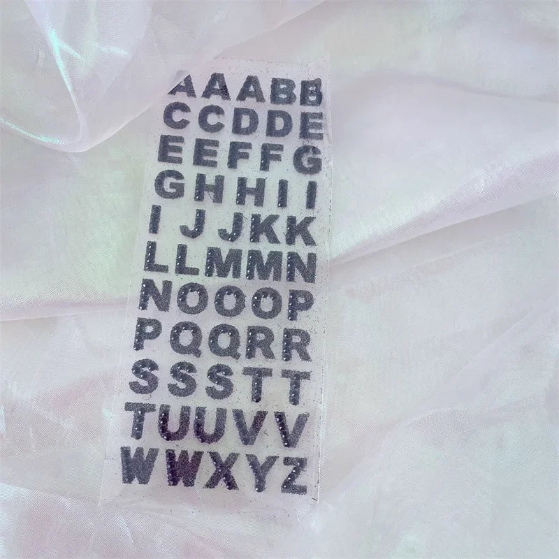 1Pcs Glitter A-Z Alphabet Letters Sticker Scrapbooking Stationery School Supplies Black/Gold/Silver/Red/Blue/Pink/Purple/Gree