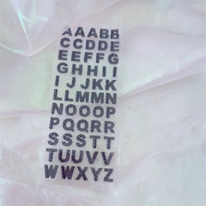 1Pcs Glitter A-Z Alphabet Letters Sticker Scrapbooking Stationery School Supplies Black/Gold/Silver/Red/Blue/Pink/Purple/Gree