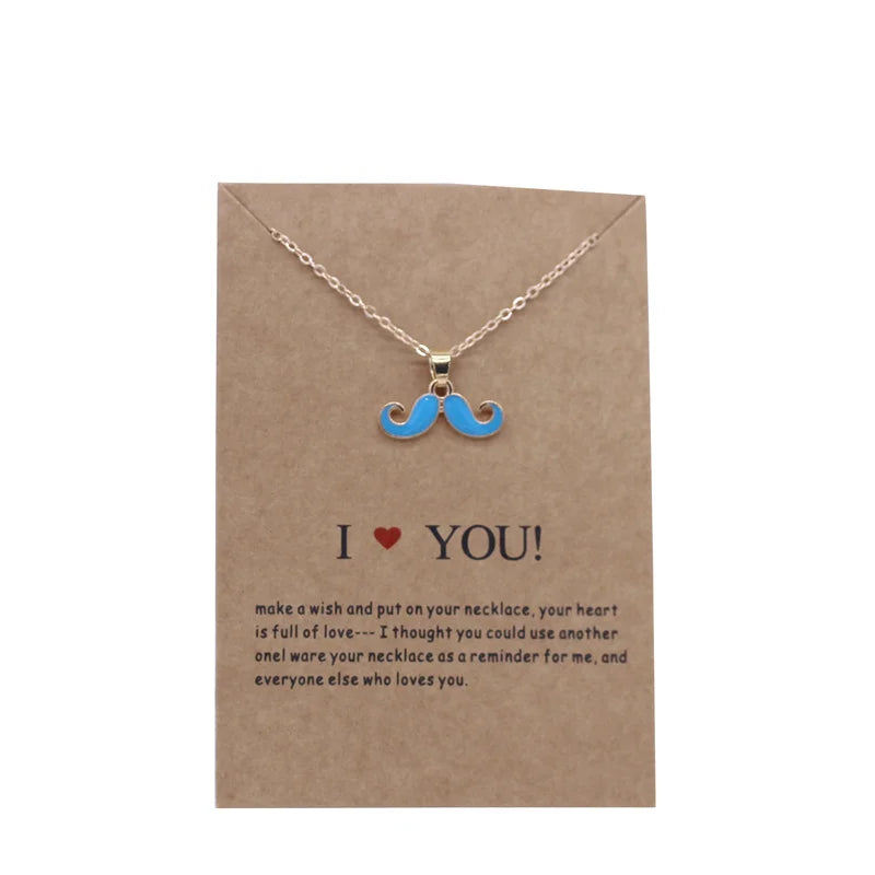 Trending Cute Classic Beard Pendant Necklace For Women Choker Chunky Necklaces Couple Friendship Party Jewelry Accessories Ne