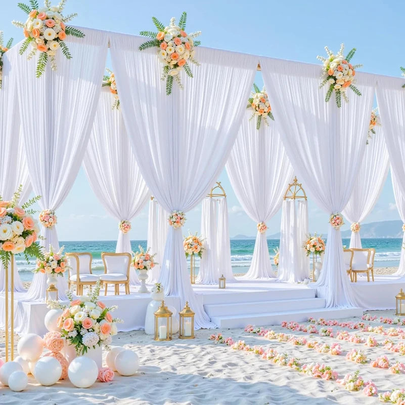 1Pcs Wrinkle Free Backdrop Curtain for Wedding Bridal Baby Shower Photo Stage Background Drapes Fabric Birthday Party Decorat