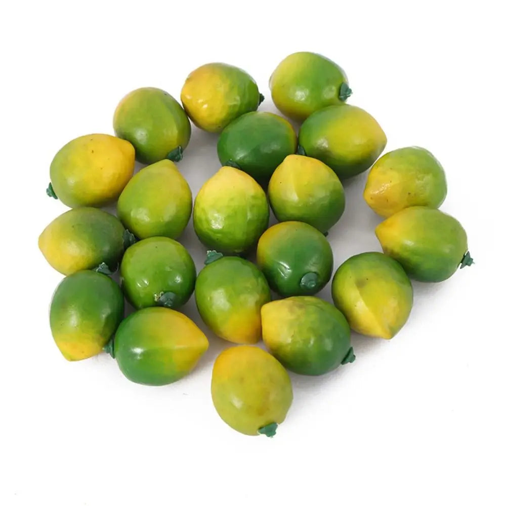 20PCS Multicolor Simulation Fruits Vegetables Plastic Room Decoration Food Model Photography Props DIY Fake Cherry Lemon Pato