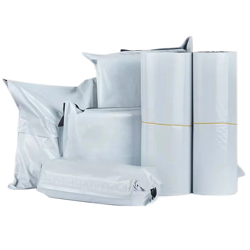 50Pcs White Courier Mailer Bags Packaging Poly Package Plastic Self-Adhesive Mailing Express Bag Envelope Postal Pouch Mailin