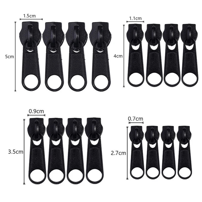 Zipper Head Zipper Repair Kit Easy Fix Zipper Slider Head Puller Closure Universal Replacement Broken Wearable 3# 5# 8# 10# -