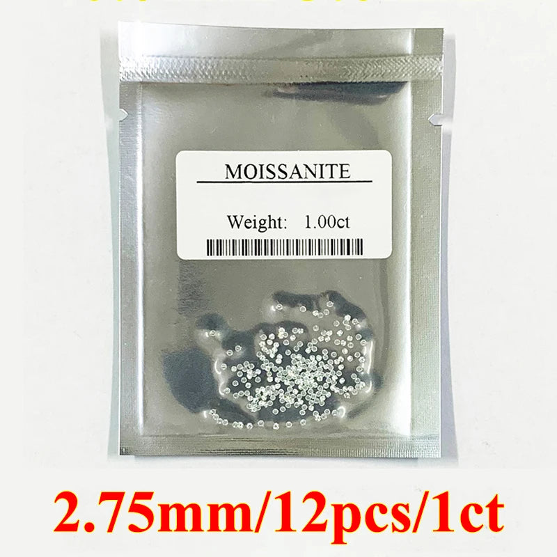 [ Full Size 0.7mm-20mm ] 1CT Small Size Loose Moissanites Stones D Color VVS1 Gemstone Lab Grown Moissanite Diamonds - 2.75mm