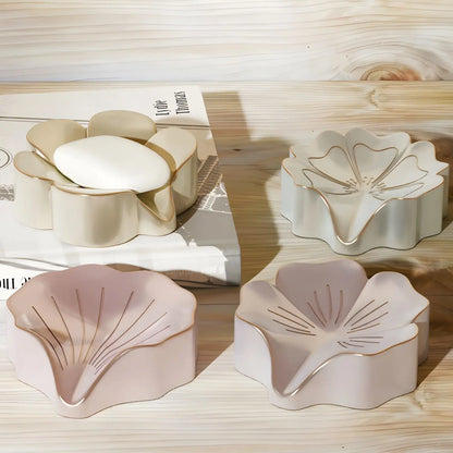 Resin Silicone Mold, DIY Epoxy Resin Mold for Making Flower Shaped Soap Storage Box, Hand Pouring and Shaping