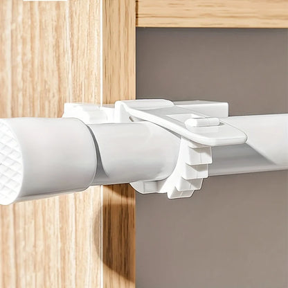 2pcs/set Space-Saving Curtain Rod Brackets - Easy Install, Durable Metal Wall Hooks for Home Decor