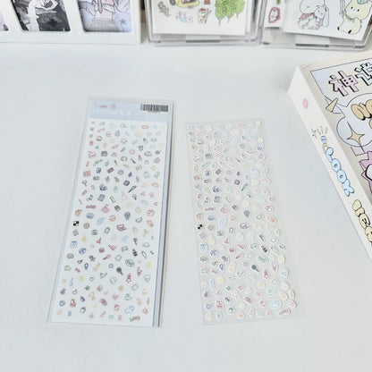 Cute Cartoon Little Pattern Deco Sticker Hand Account Star Card Photo Album Planner Scrapbook Notebook Diary Decorative Stick