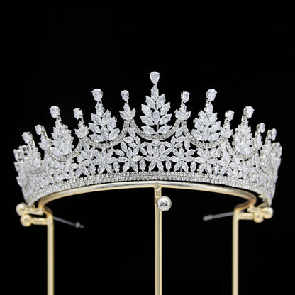 Luxury Bride Crowns For Wedding Headdress Cubic Zirconia CZ Princess Women Crown Tiaras Bridal Headband Prom Jewelry Headpiec