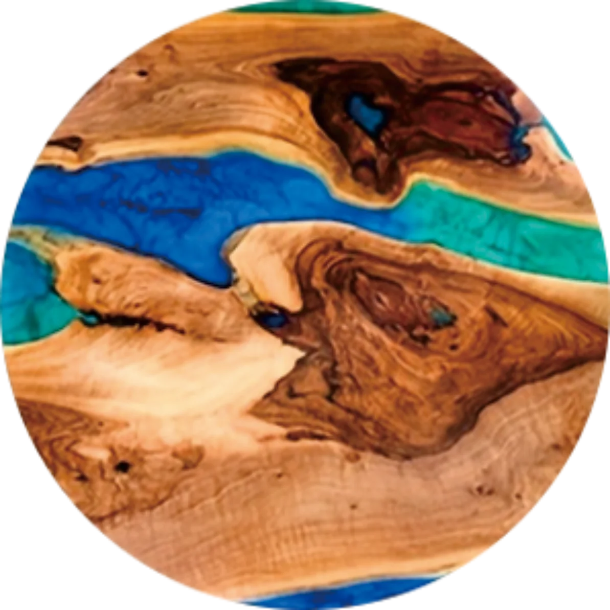 6pcs Vintage Wooden Coasters 2D 4in Tree Pattern with Lake & Desert Designs High-End Home Decor for Coffee Shops & Dining Tab