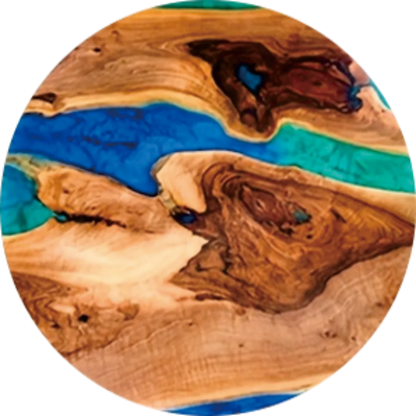 6pcs Vintage Wooden Coasters 2D 4in Tree Pattern with Lake & Desert Designs High-End Home Decor for Coffee Shops & Dining Tab