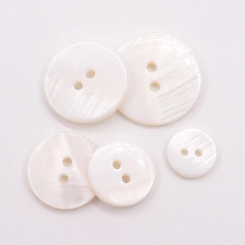 10Pcs Natural Pearl Shell Buttons for Clothing Sewing Accessories Scrapbooking DIY Crafts Garment Decoration Round Shell Butt