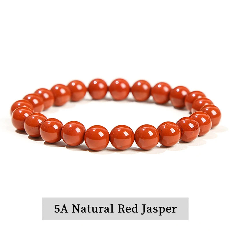 JD Natural Stone Beads Bracelet Amethyst Tiger Eye Crystal Quartz Agate Gem Beads Bangles Women Men Reiki Healling Jewelry Gi