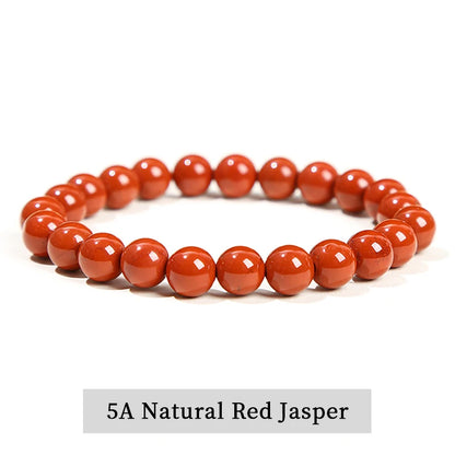 JD Natural Stone Beads Bracelet Amethyst Tiger Eye Crystal Quartz Agate Gem Beads Bangles Women Men Reiki Healling Jewelry Gi
