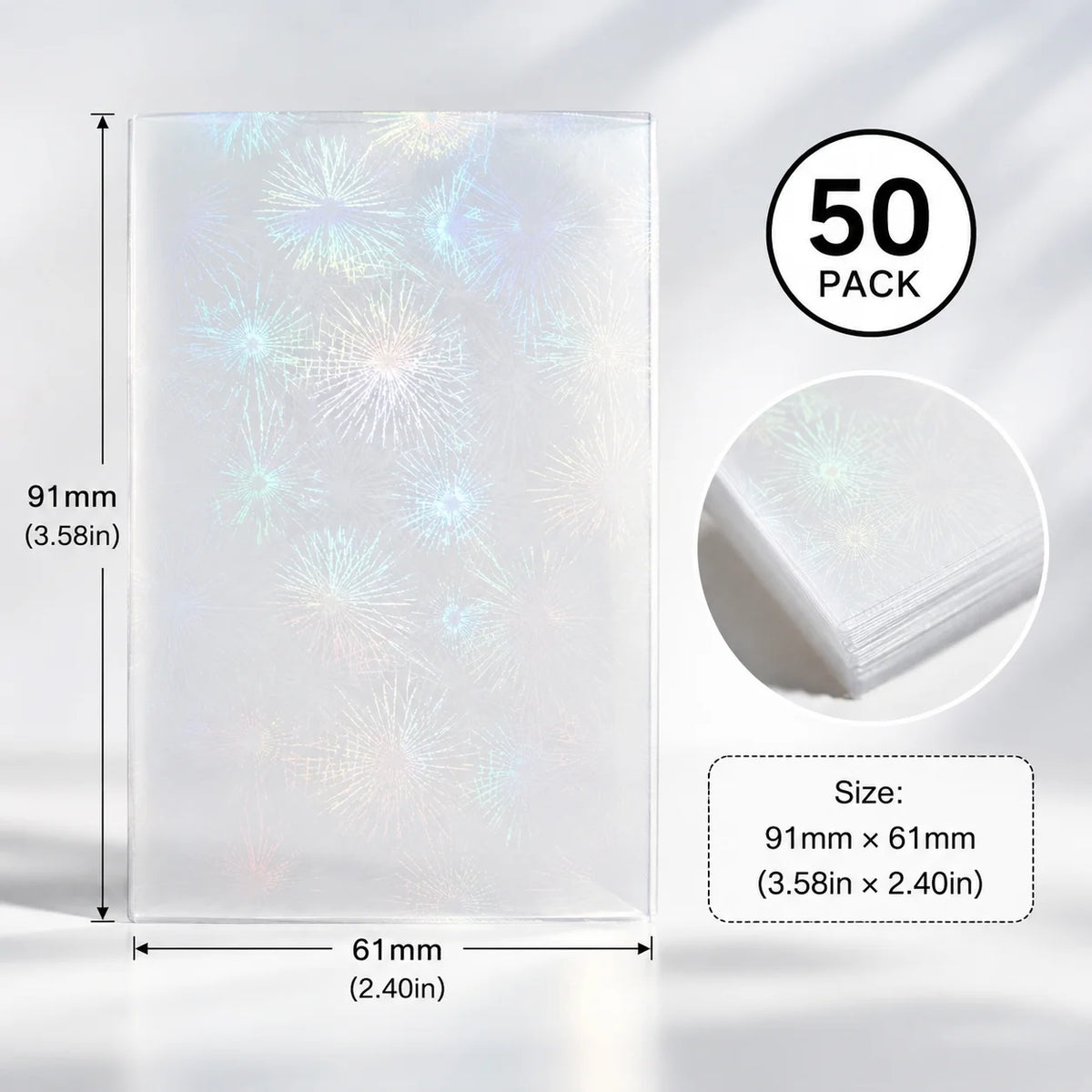 Sharkbang 50pcs/Lot Holo Card Sleeves 61x91mm 20C Macaron Color Kpop Holder For Postcards Films Game Cards Photocard Protecto