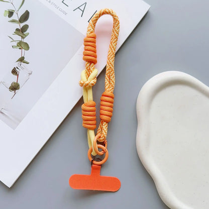 1Pc Cellphone Straps Hanging Cord Mobile Phone Lanyard Short Wrist Strap Charm Anti-lost Chain for Women Keychain Pendant - O