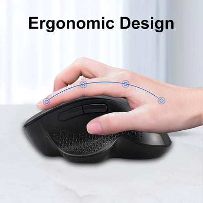 6 Button Ergonomic Mouse 2.4G Wireless Mouse Bluetooth Mouse 400mAh Rechargeable Gaming Mice 1600DPI Optical Mouse For PC Lap