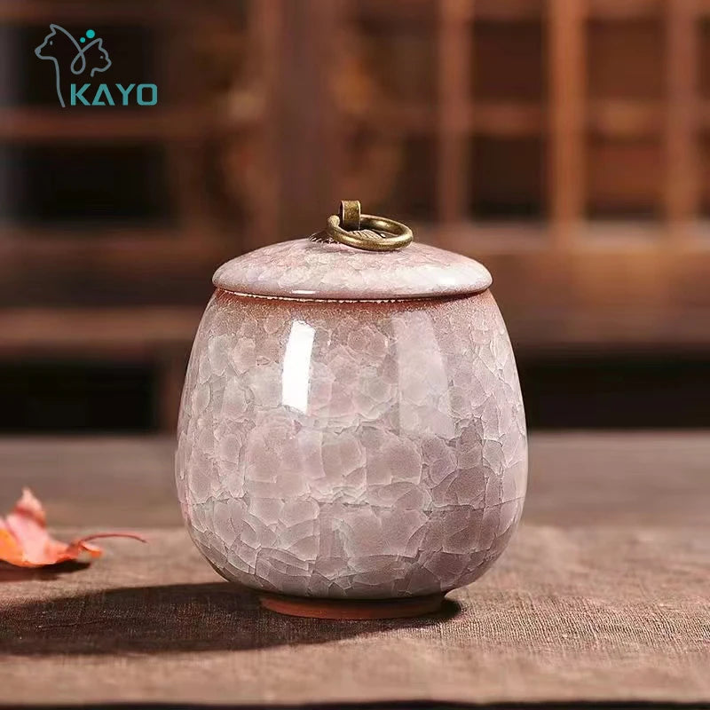 Ceramics Ash Urn Sealed Cremation Funeral Ashes Keepsake Small Animals Pet Dog Cat Memorial Suitable Home Fireplaces Burial -