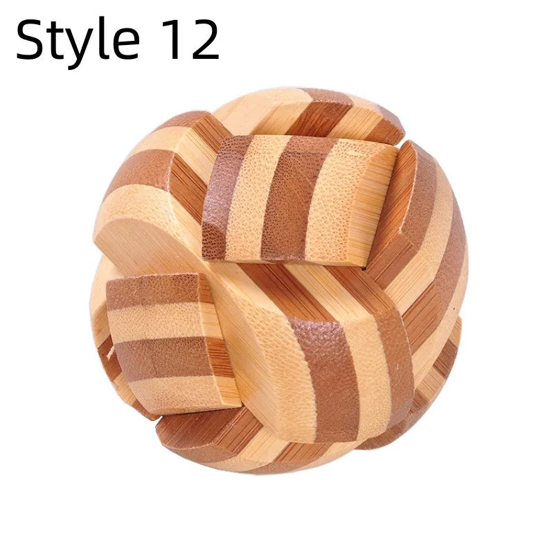 New Wooden Kong Ming Lock Lu Ban Lock IQ Brain Teaser Educational Toy Children Montessori 3D Puzzles Game Unlock Toys Kid Adu