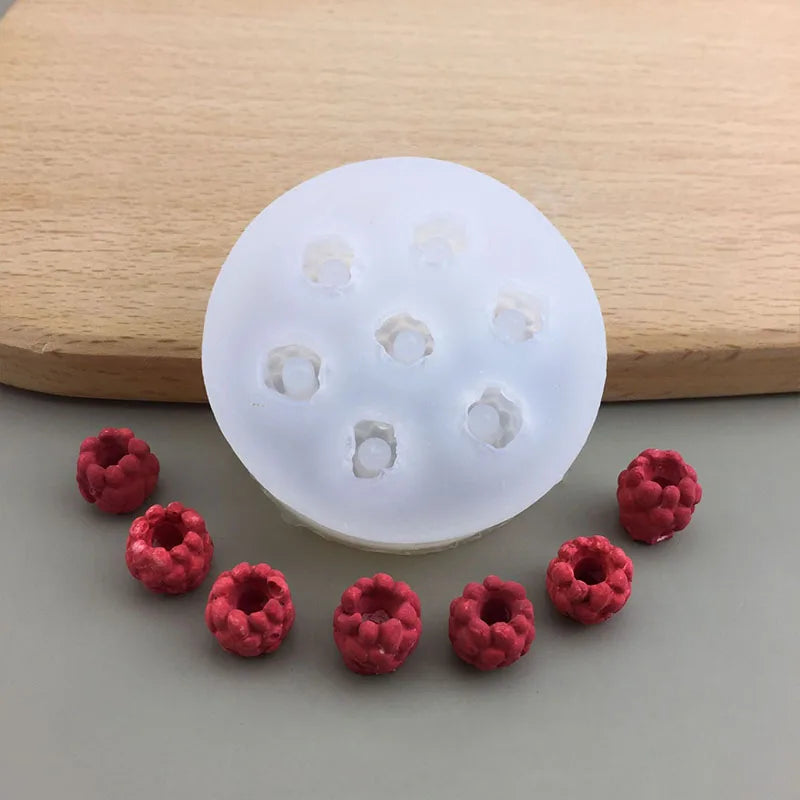 1Pc Blueberry Raspberry Candle Mold Simulation Fruit Fondant Silicone Mould DIY Chocolate Cookie Baking Mold Cake Decor Suppl