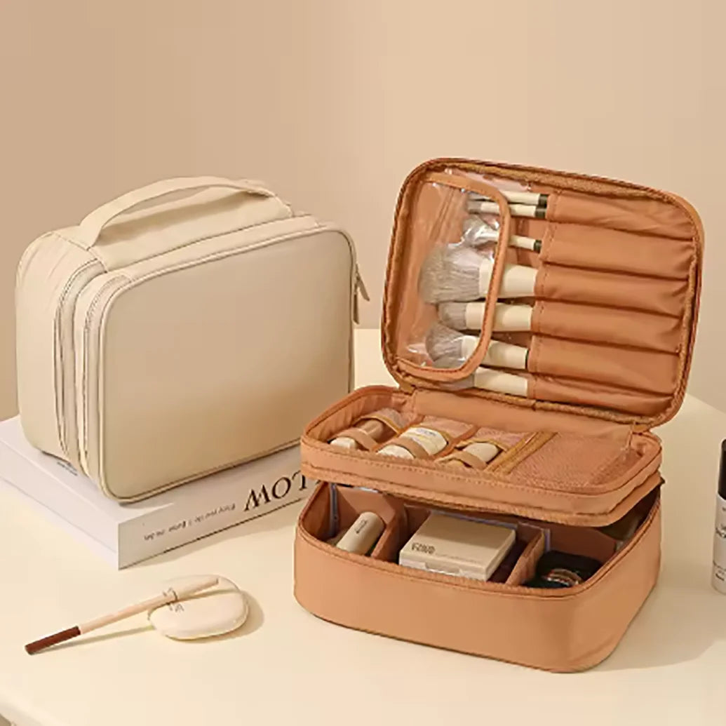 Thickened Oxford Cloth Material, Single or Double Layer, Unisex, Fashionable Toiletry and Makeup Bag, Suitable for Travel, Va