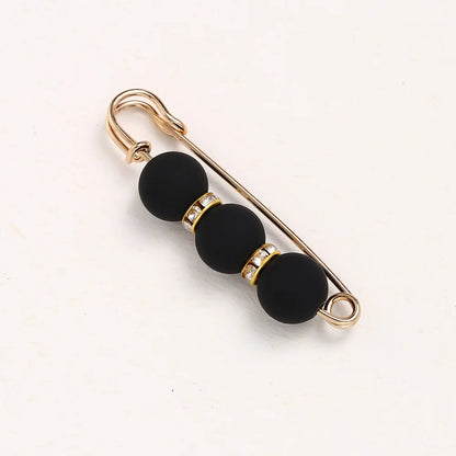 Women New Cute Imitation Pearl Rhinestone Brooch Anti-lighting Skirt Waist Pin Fashion Jewelry Accessories Gifts - 5.8CM 2204