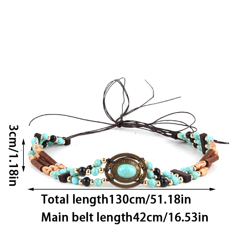 Hat Accessories Ethnic Style Hat Decorative Ribbon Rope DIY Cowboy Hat Lace-up Headband Men's Women's Hat Bands Fashion Decor