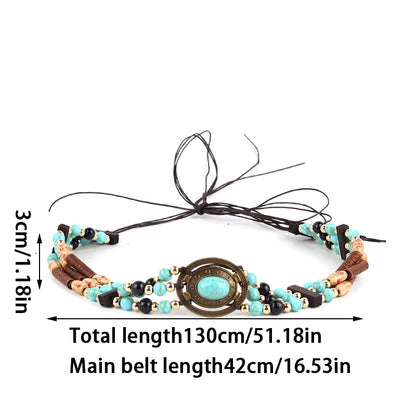 Hat Accessories Ethnic Style Hat Decorative Ribbon Rope DIY Cowboy Hat Lace-up Headband Men's Women's Hat Bands Fashion Decor