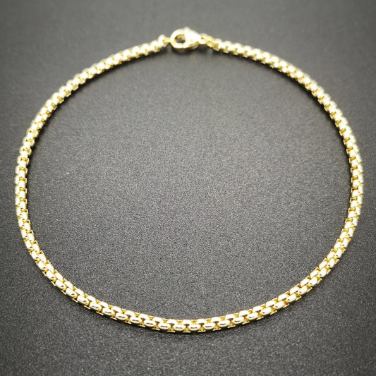 Ankel Bracelets 18K Gold Solid Stainless Steel Anklets For Women Barefoot Sandals ROLO Chain 9/10/11 Inches Waterproof Jewelr