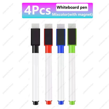 48-1Pcs Magnetic Erasable Whiteboard Pen Color Options Numbering Stationery Office Teaching Supplies for Student Blackboard N
